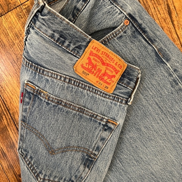 Levi’s 501 blue denim jeans 33 waist - Picture 4 of 16